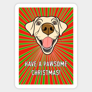 Labrador Dog Christmas Greeting Sticker